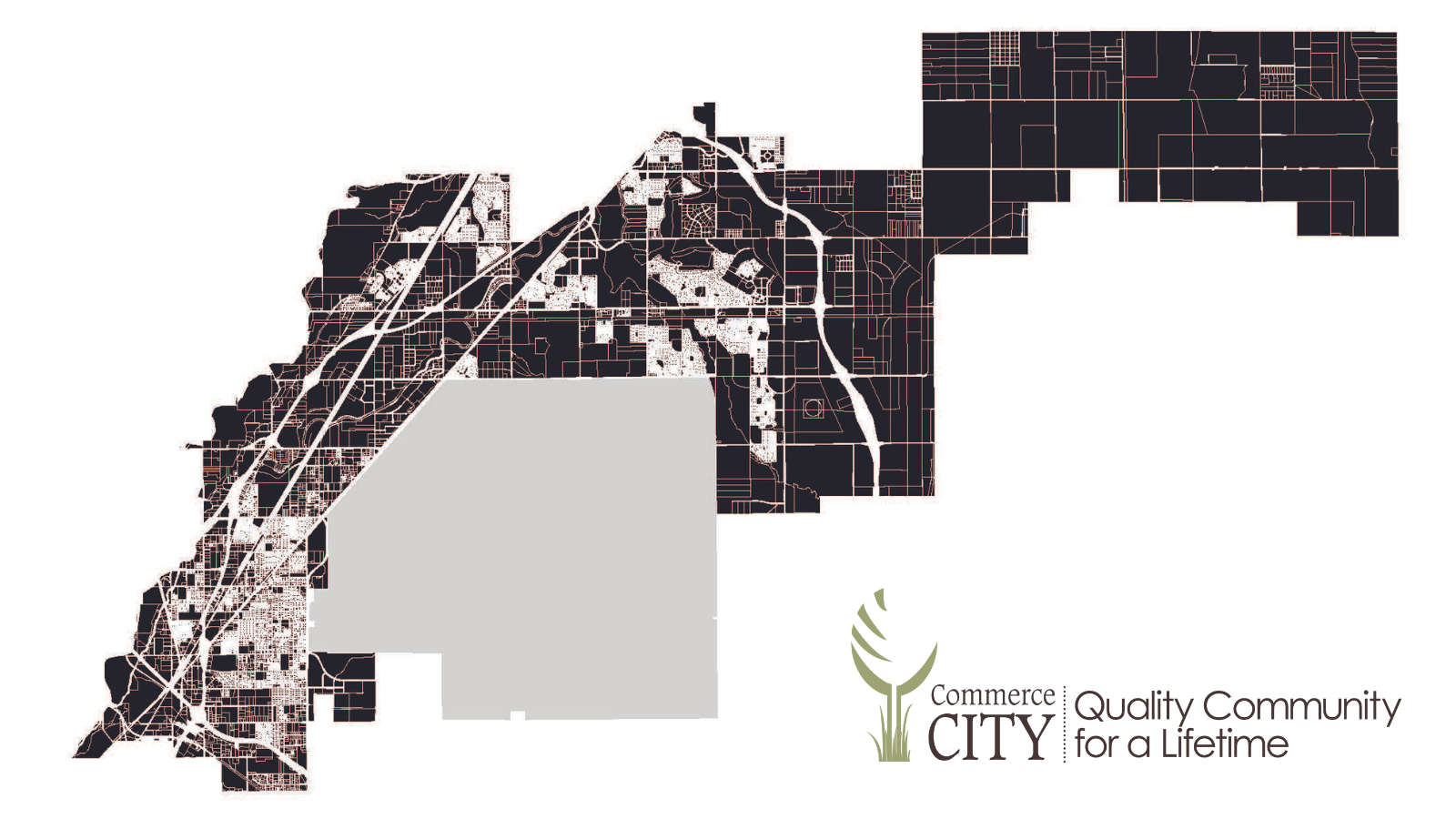 City Map Graphic Black and White