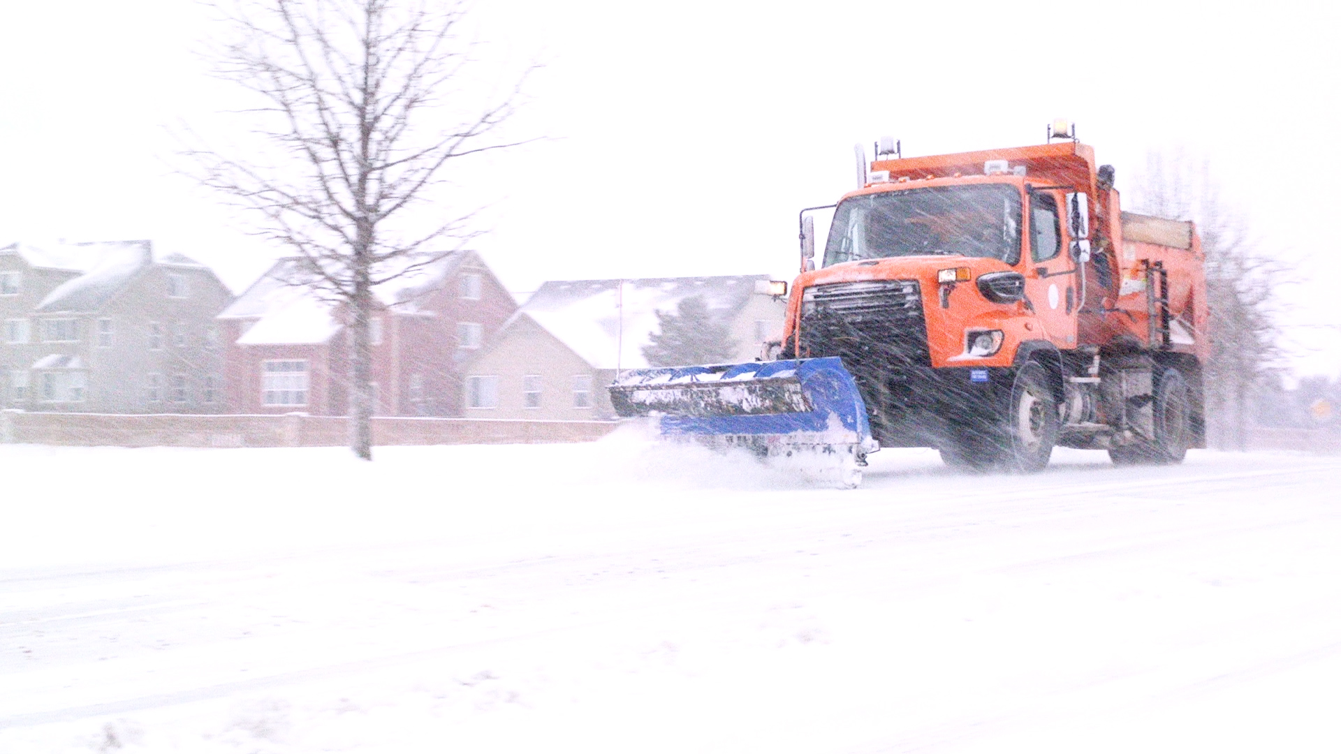 Snow Plow Front View Far