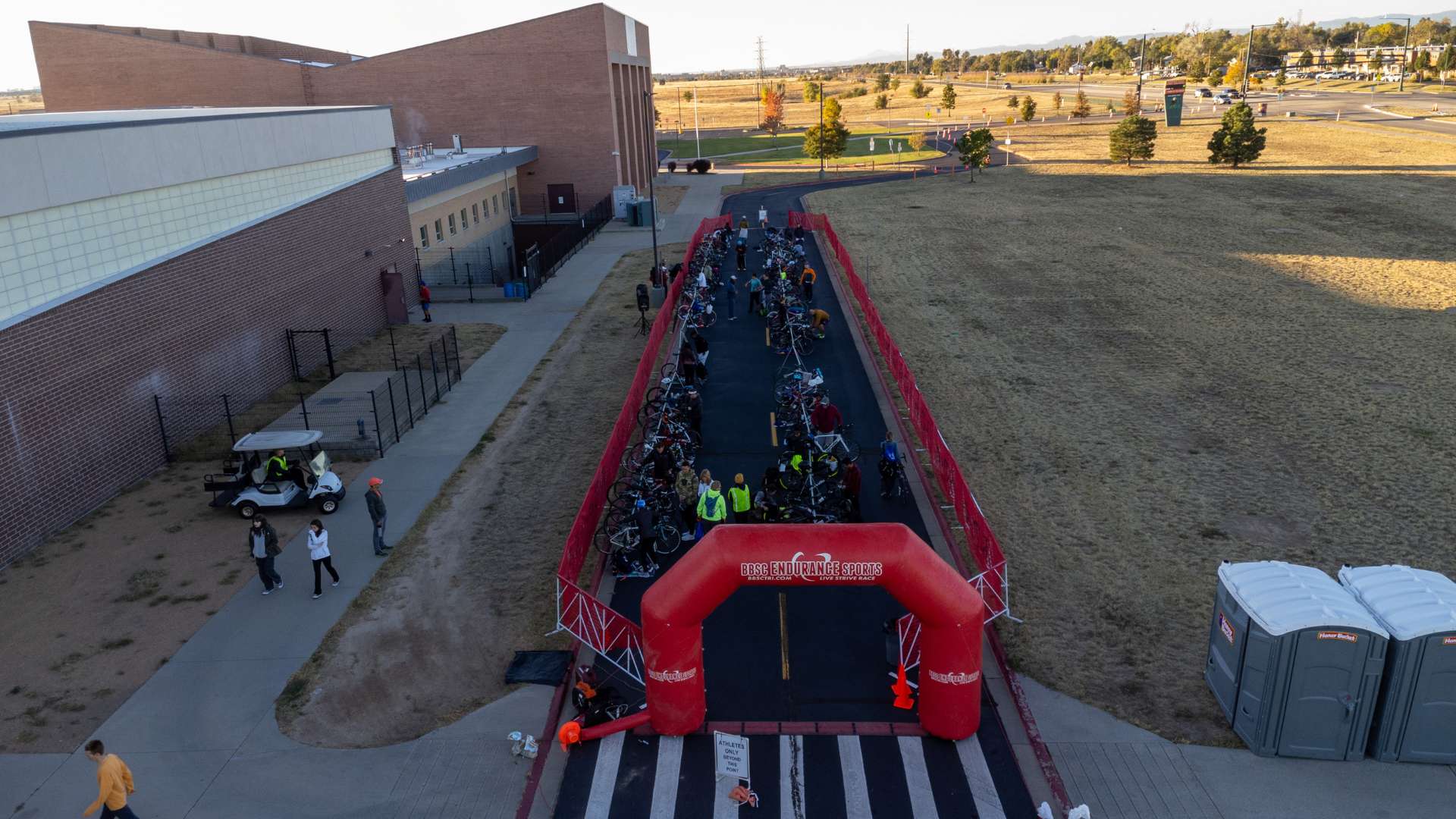 Arial photo of the Triathlon