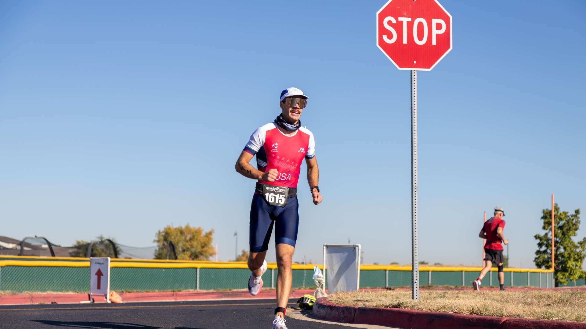 Photo of a Triathlon Participant running