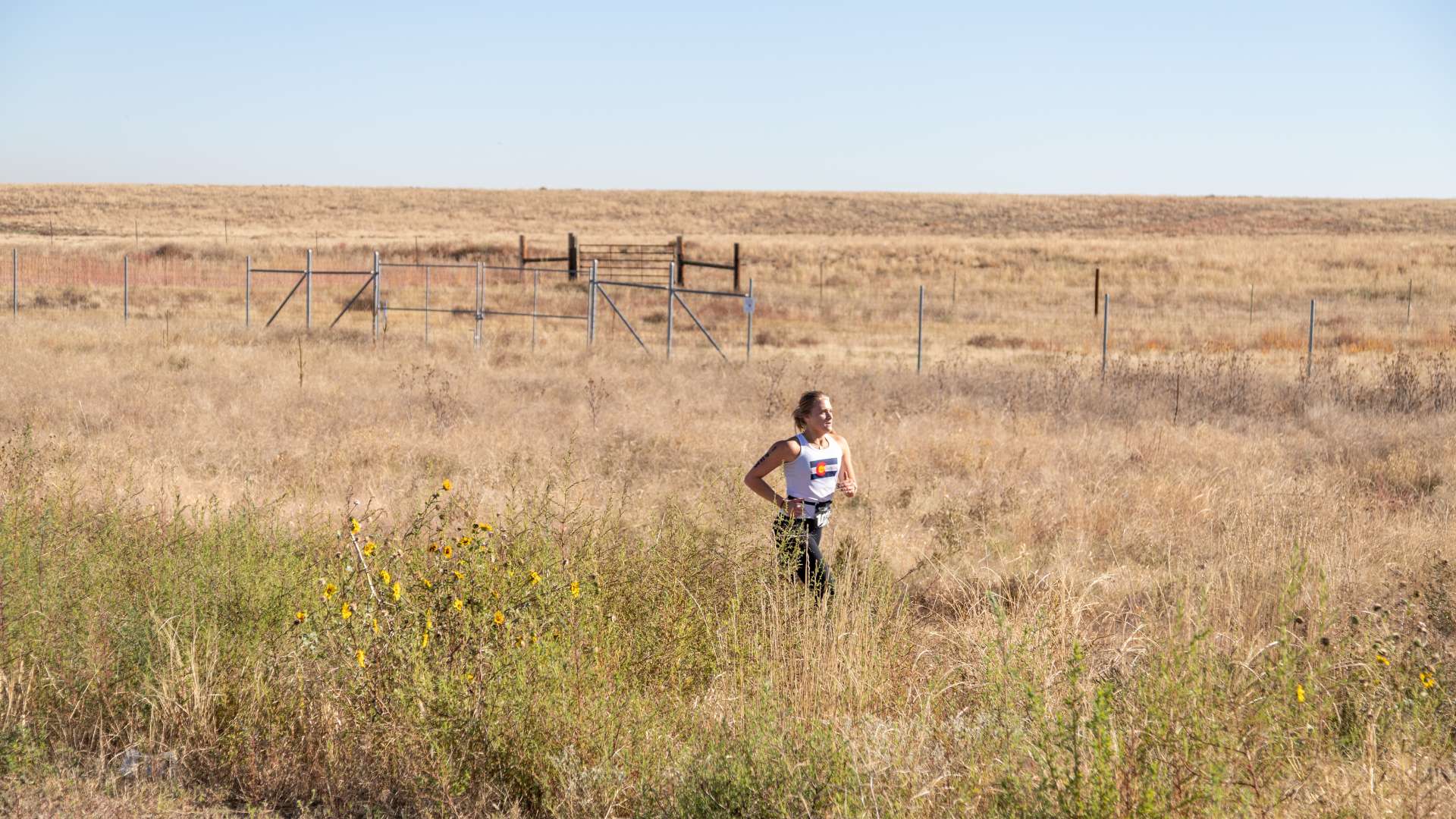 Photo of a Triathlon Participant running