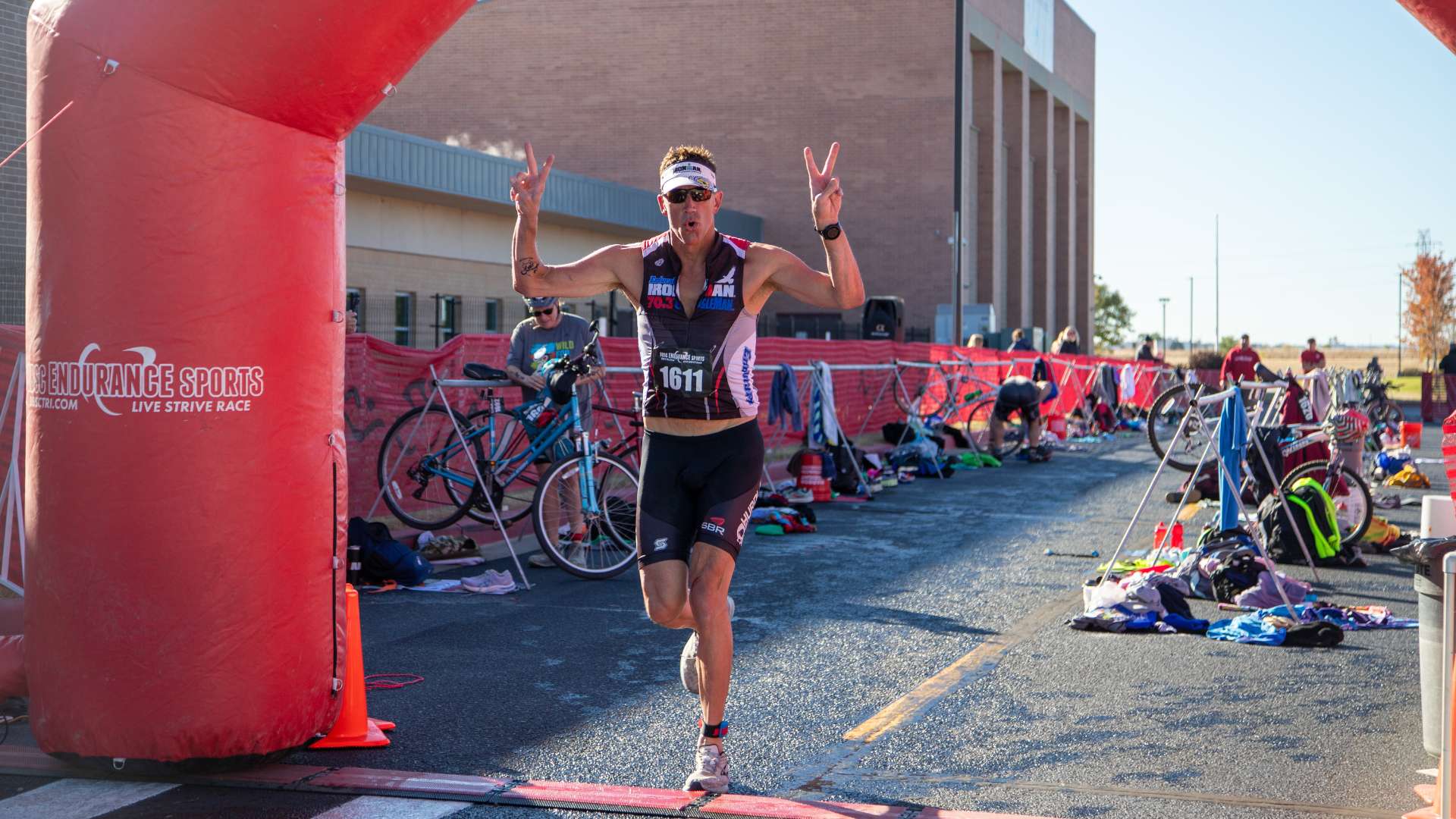 Photo of a Triathlon Participant running