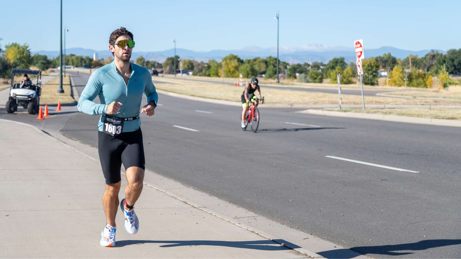 Photo of a Triathlon Participant running