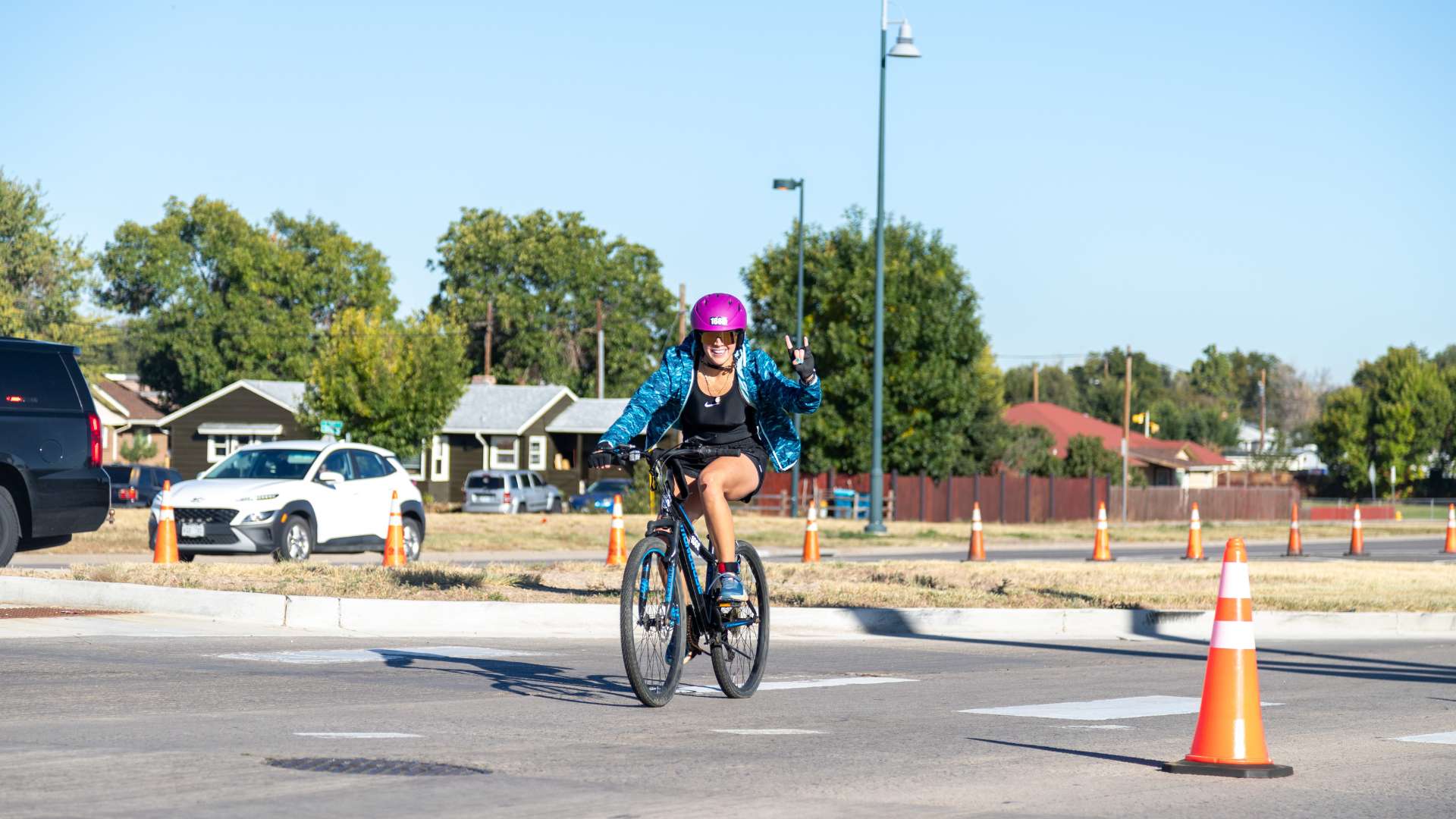 Photo of a Triathlon Participant biking