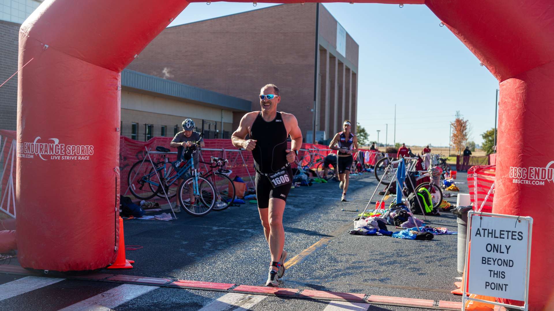 Photo of a Triathlon Participant running