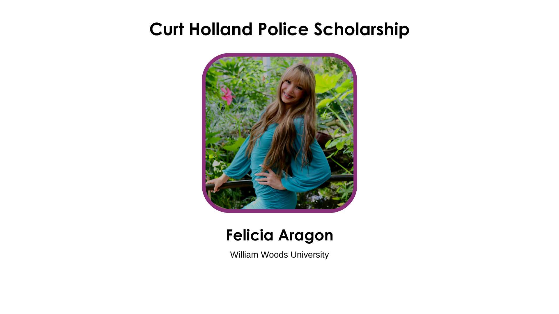 Curt Holland Police Scholarship Recipient Photo